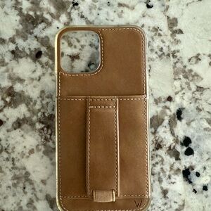 iPhone 12/12 pro Leather Phone Case with finger loop and card holder